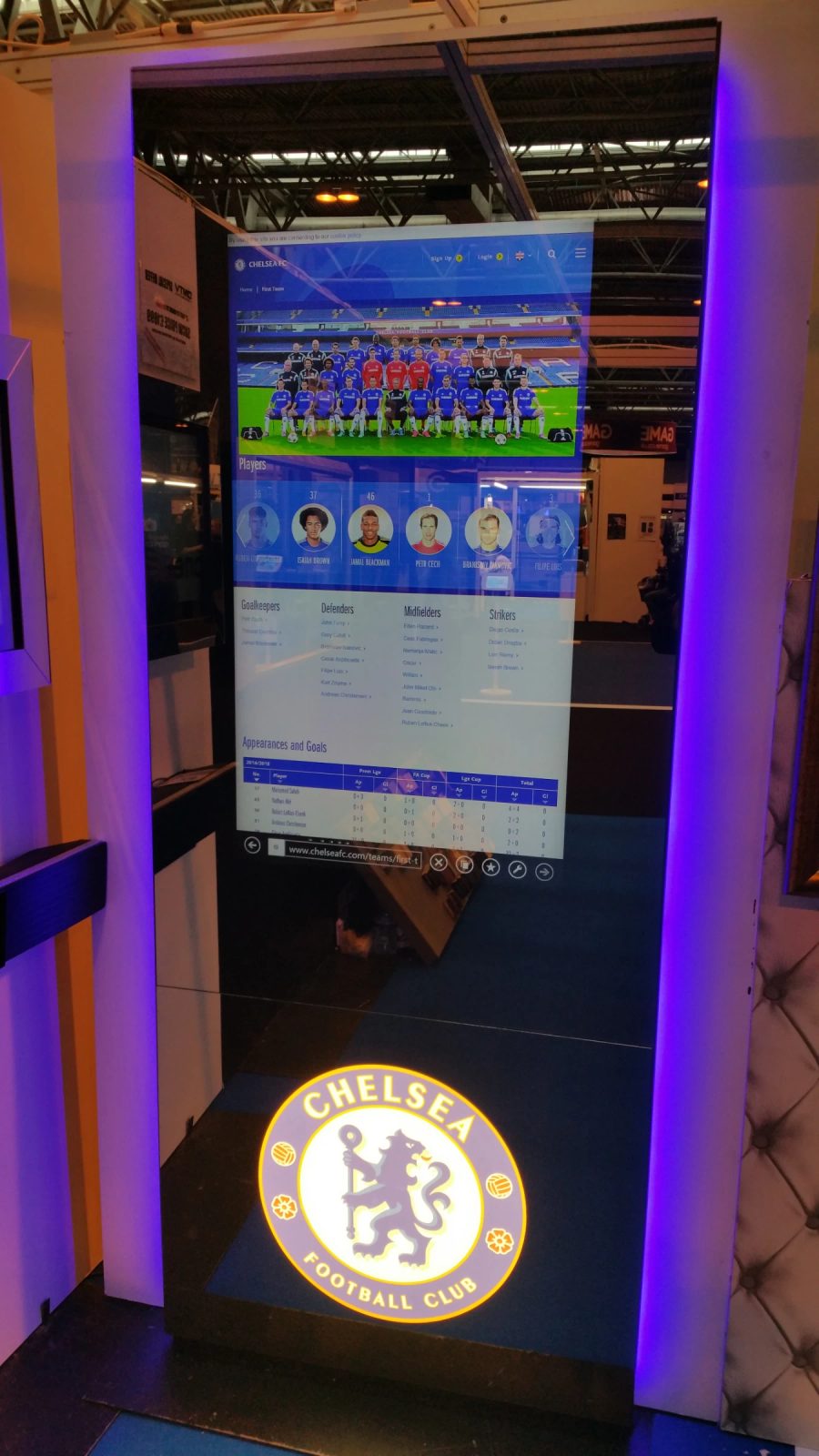 Interactive Mirror Touchscreen Digital Signage Mirror TV — detail photograph