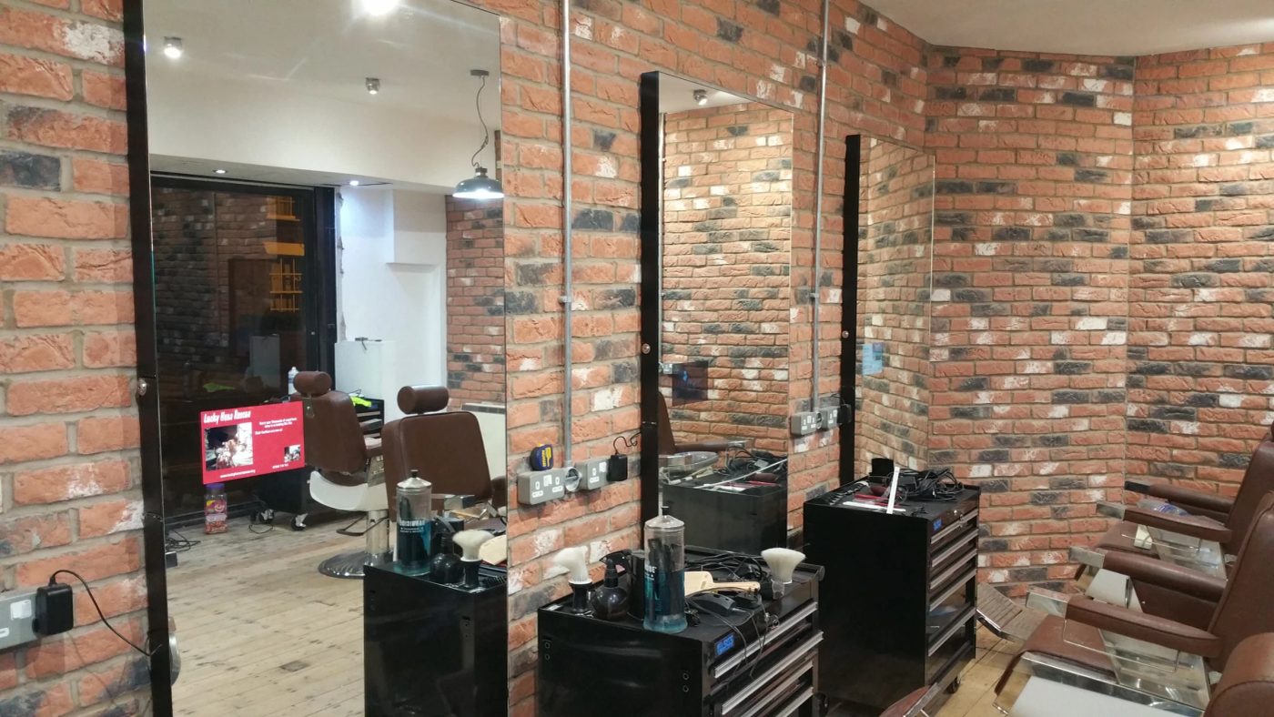 Hair Salon Mirror TV Installation